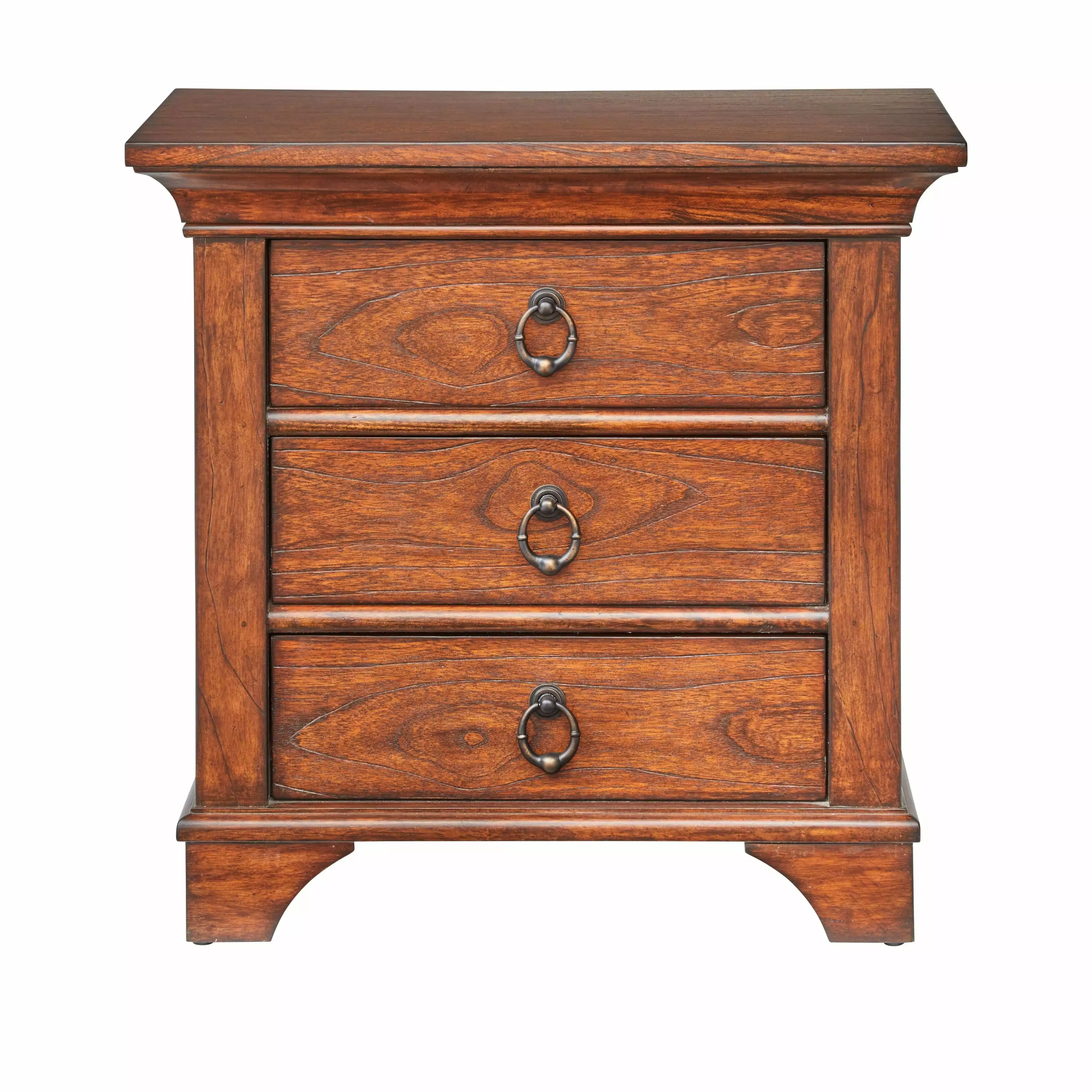Dick Idol Gatherion Aspen II Traditional Wooden 3-Drawer Nightstand Charging Station Dick Idol Collection