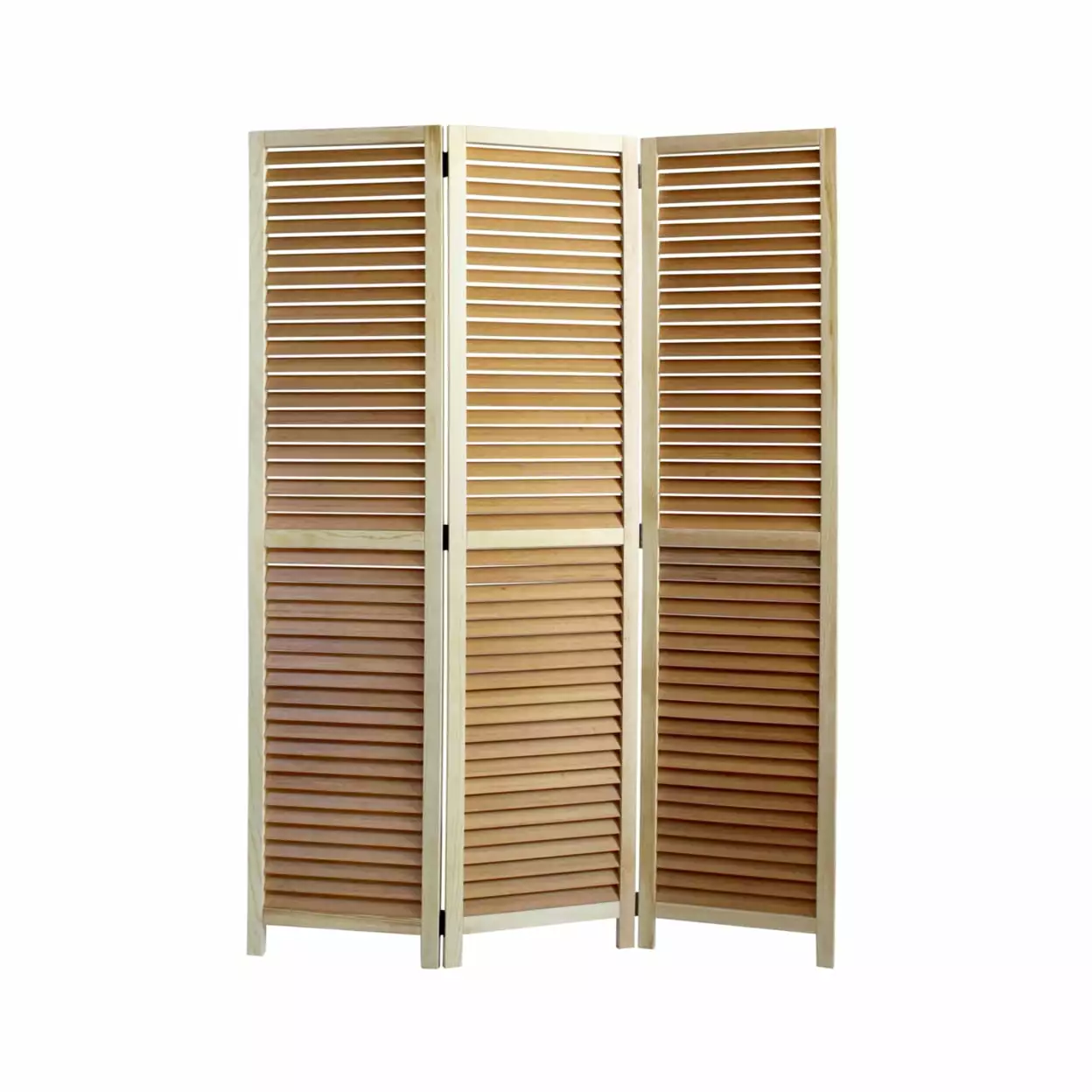 Traditional 3 Panel Natural Wood Frame Elite Floor Screen - Classic Room Divider Screen Gems
