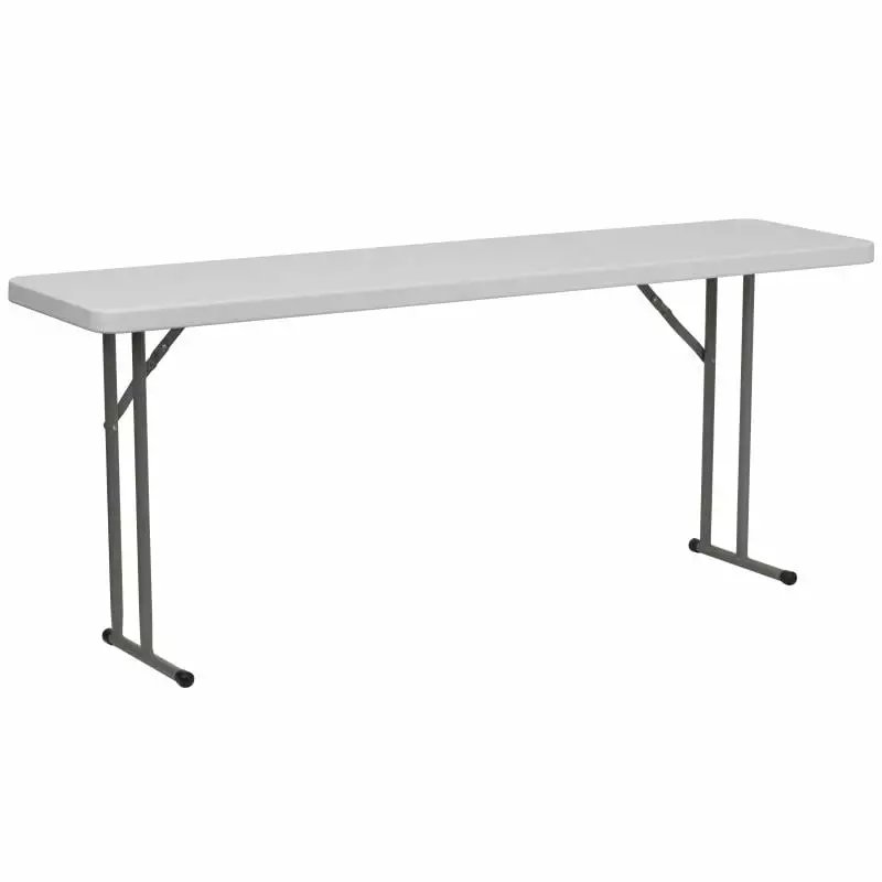 18 x 72 Inch Granite White Plastic Folding Table Seminar Training Table
