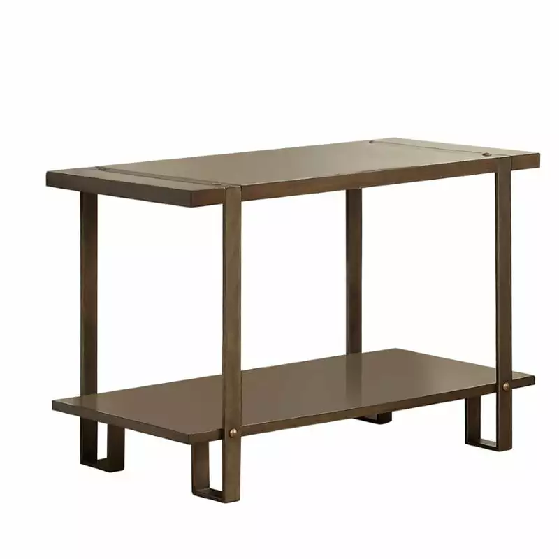 Furniture America Erasmus Transitional Wood Console Table Dark Oak Finish Console