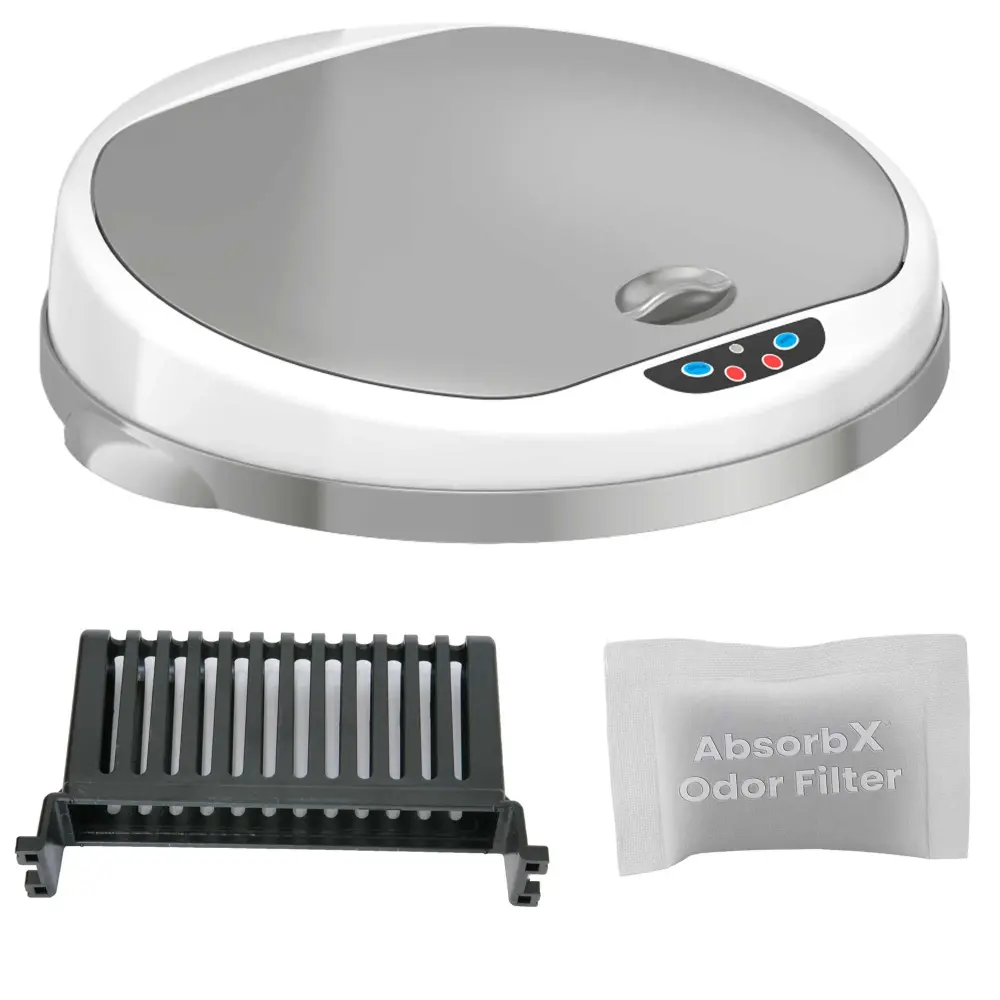 Countertop Compost Sensor Lid Cover and AbsorbX Odor Filter Bundle MT08RW and MT13RW Models Trash Can