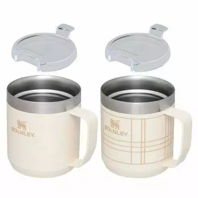 Stanley 2 Pack 12 oz Stainless Steel Classic Camping Mugs Beige Hearth & Hand