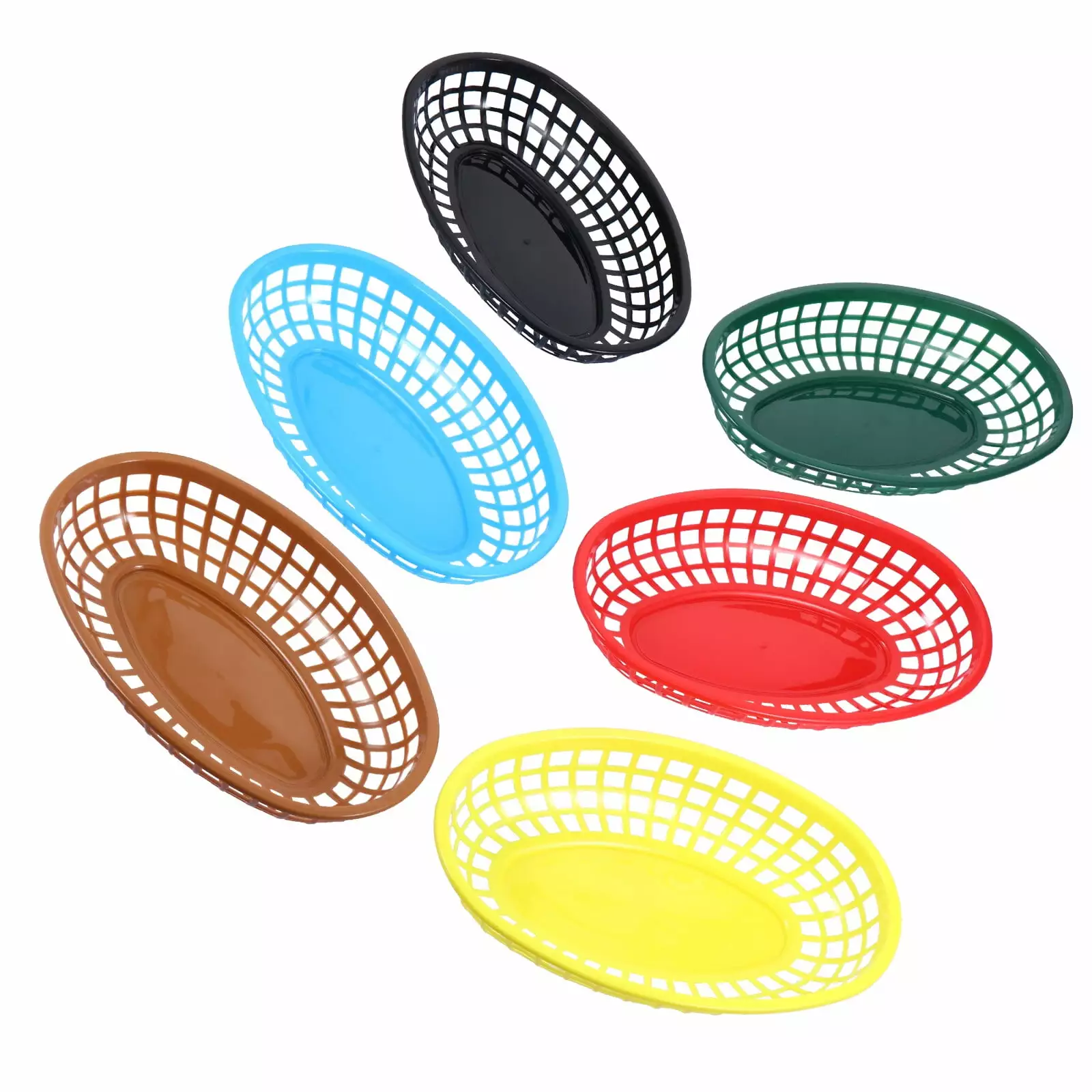 18 Piece Plastic Fruit Dish Chip Burger Hamper Food Tray Set Eease