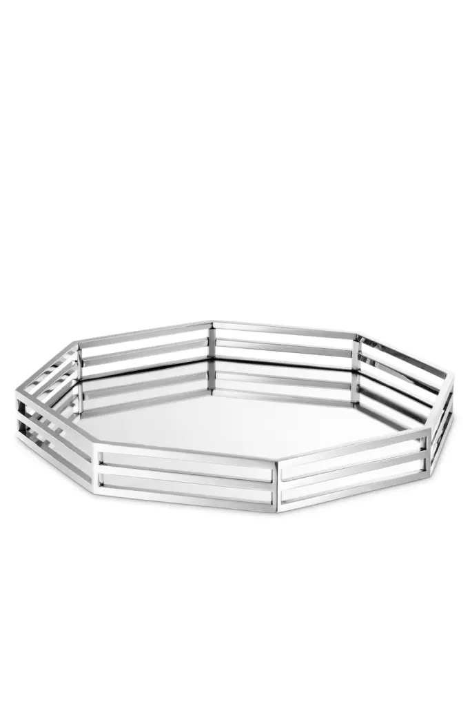 Eichholtz Peregrina Silver Tray Elegant Serving Platter