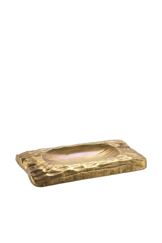 Sculptural Golden Tray Eichholtz Chiasso Luxury Home Accessory
