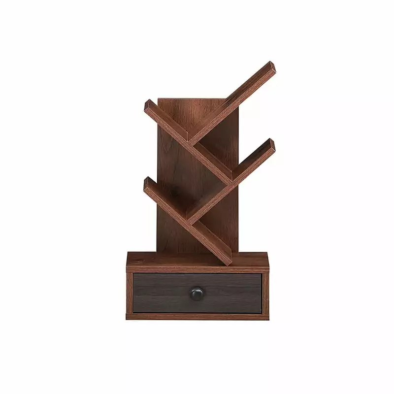 Retro Tree Bookshelf Storage Organizer Stylish Open Display Shelf Home Office adawe-store