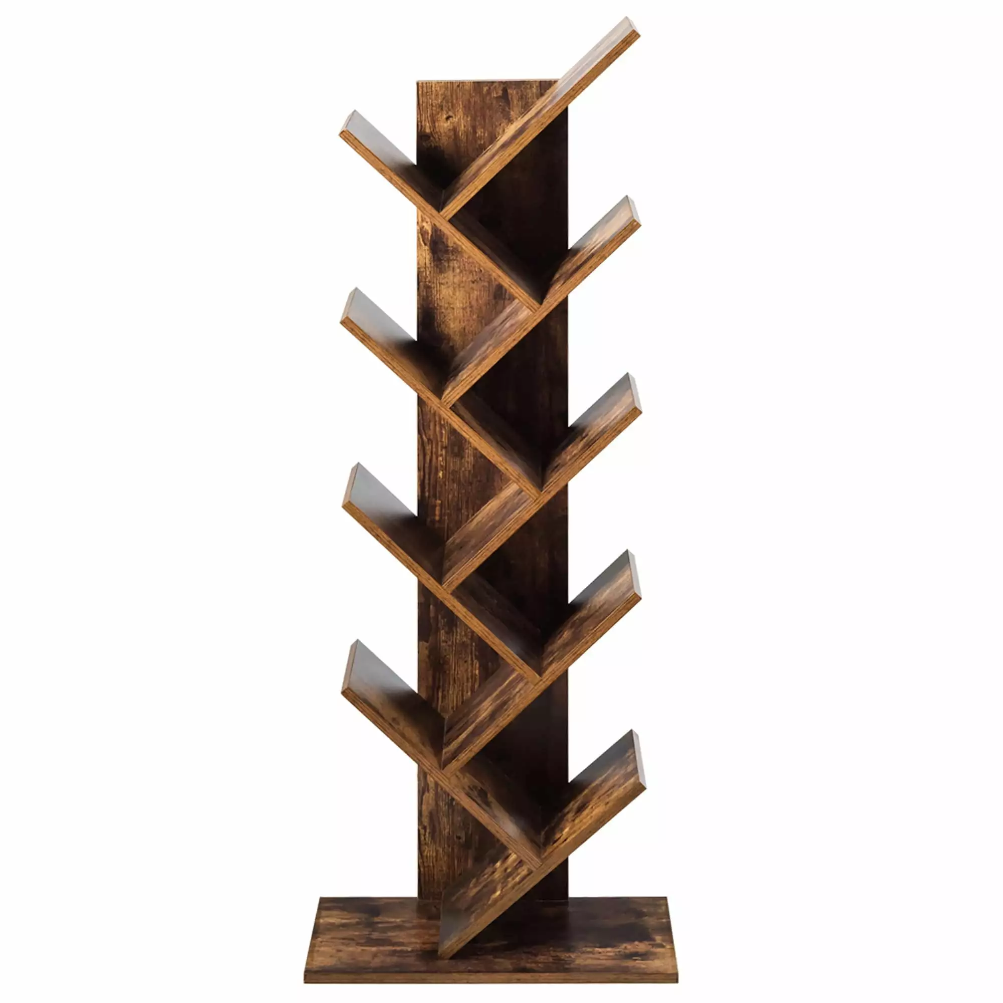 9 Shelf Tree Bookshelf Free Standing Tree Bookcase Display Stand Bed Bath & Beyond