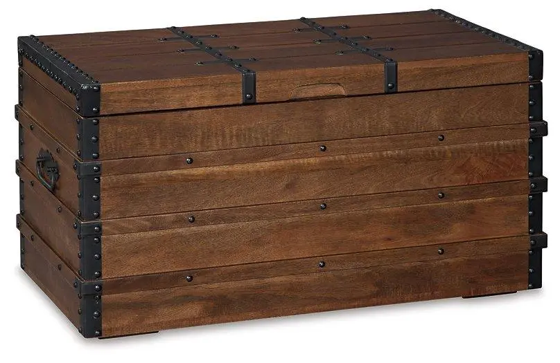 Kettleby Storage Trunk Vintage Style Wooden Chest Home