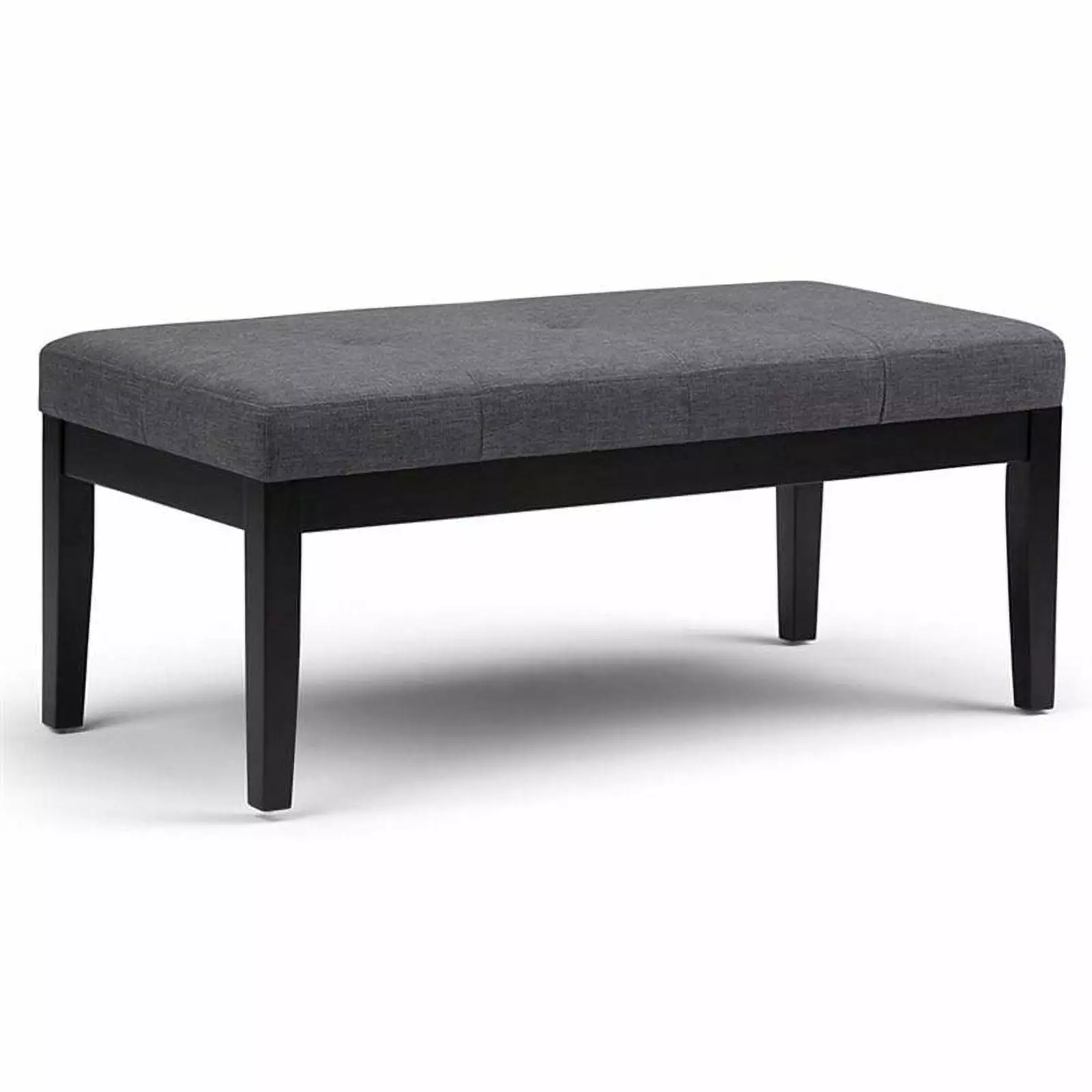 Atlin Designs Fabric Tufted Ottoman Bench - Slate Gray - Stylish and Durable Ottomans
