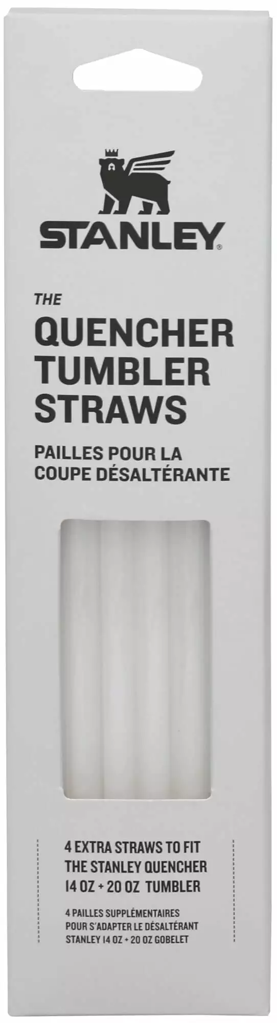 Adventure Quencher Travel Tumbler Straws 4-Pack Clear Compatible 14OZ to 20OZ Tumblers Drinking On Go