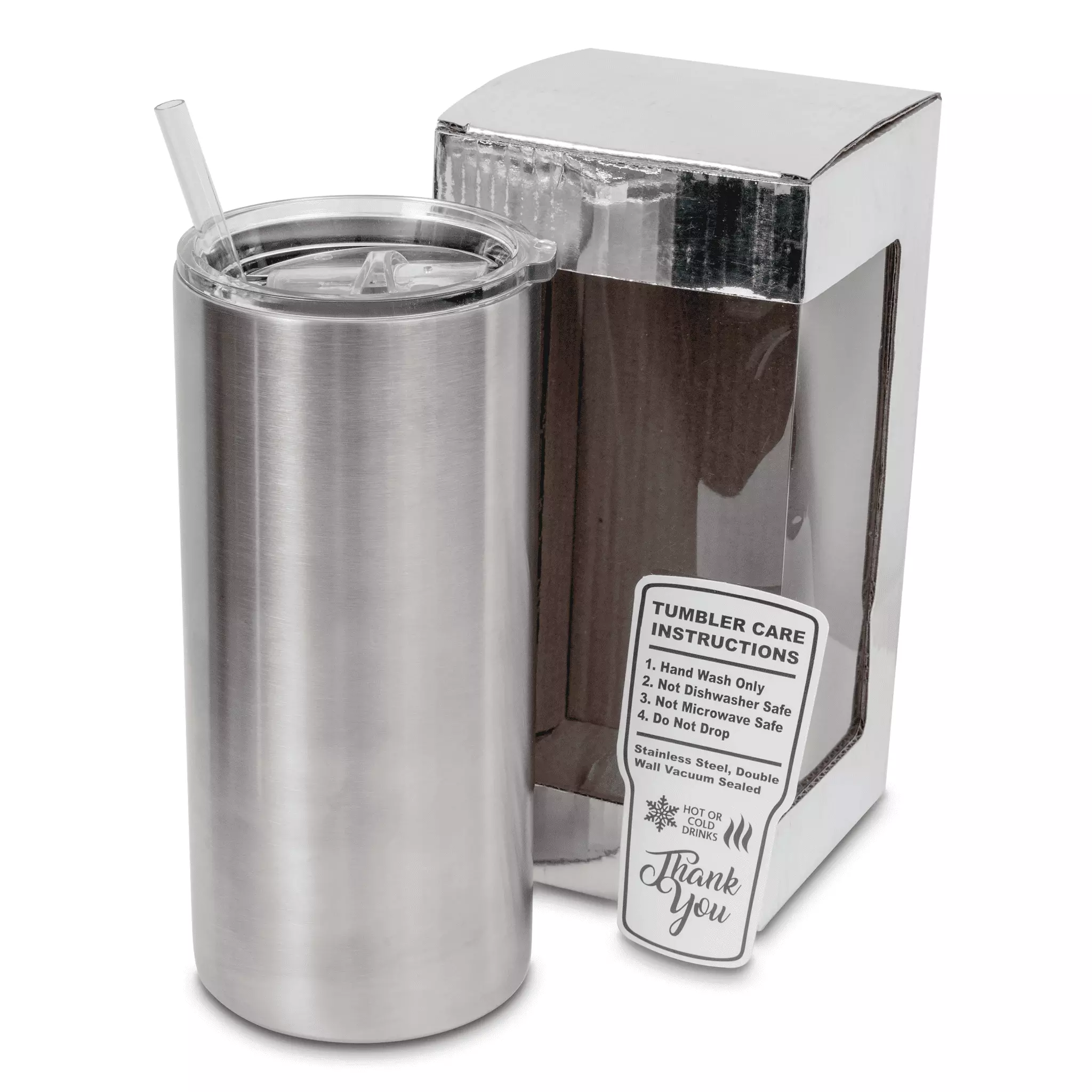 MakerFlo Case 25 30 Oz Thick Fatty Tumblers Stainless Steel Mugs Crafting Silver