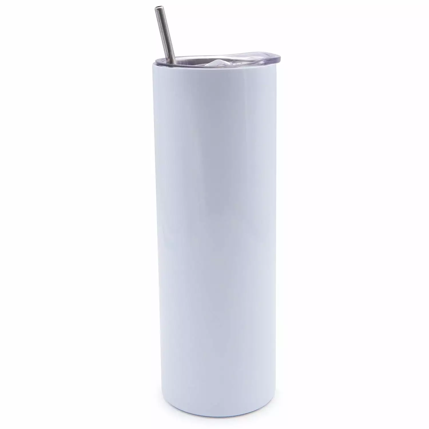 Qomolangma 30pcs 30oz Sublimation Blank White Skinny Tumbler Stainless Steel