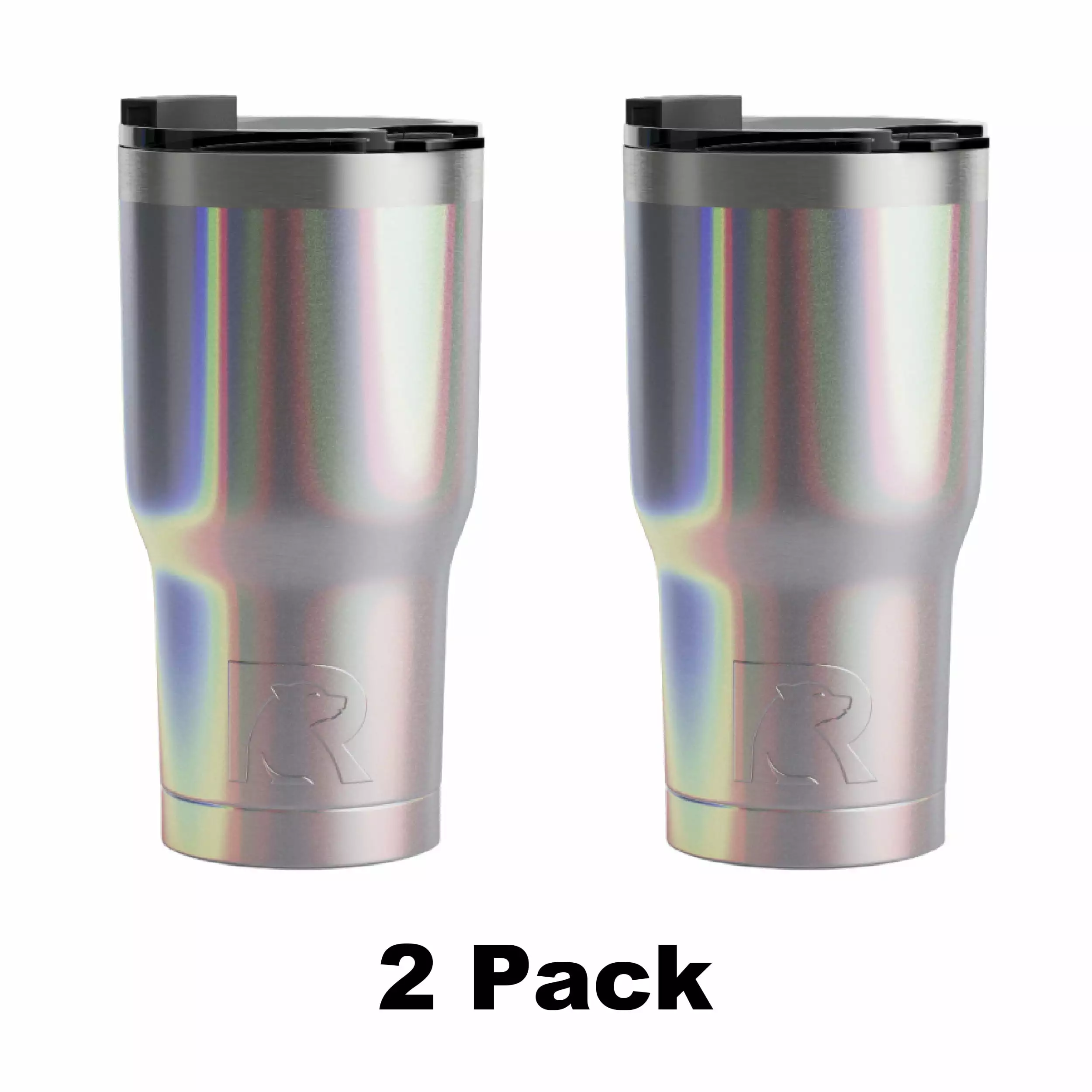 RTIC 20 oz Stainless Steel Insulated Tumbler 2 Pack Splash Proof Lid Twilight Glitter