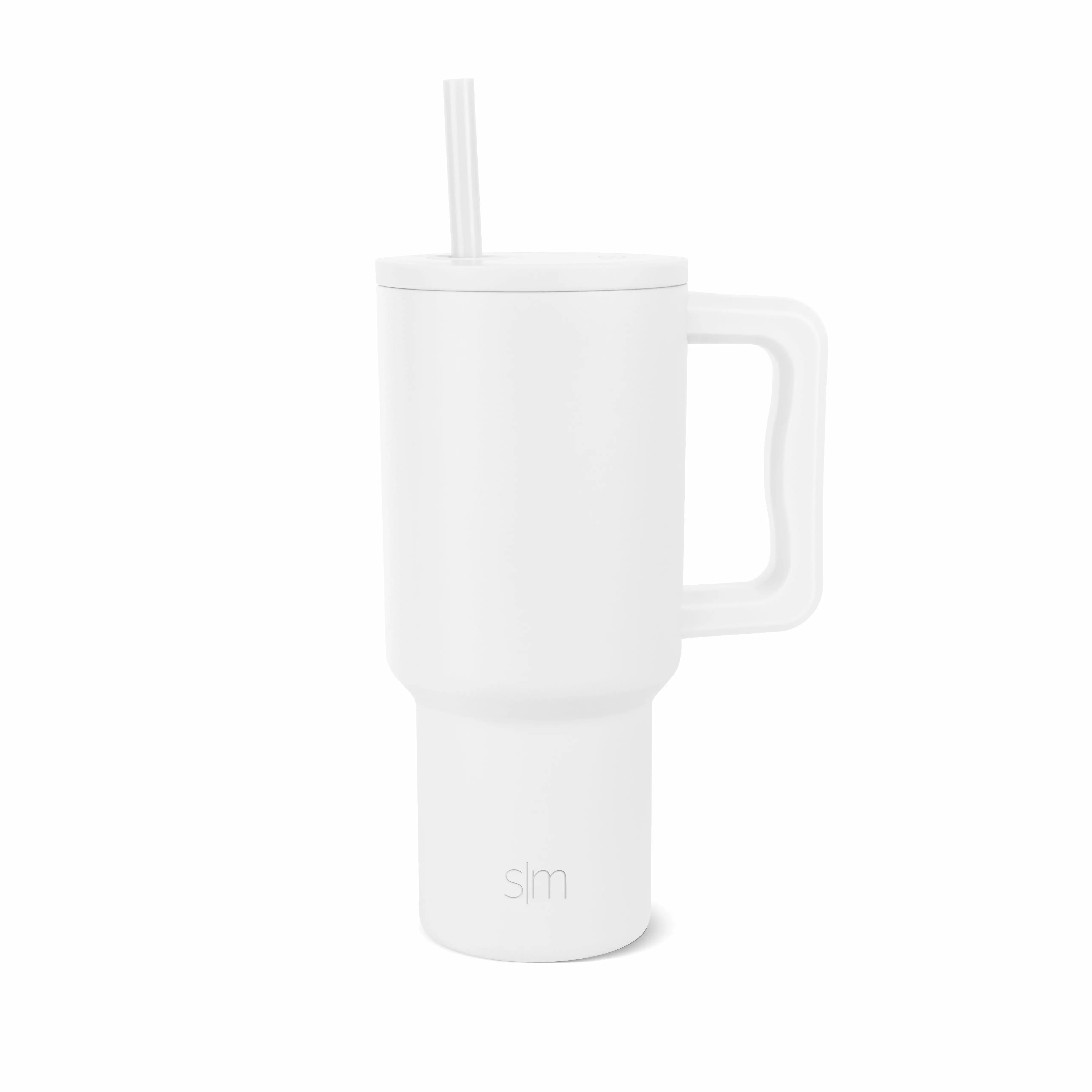 Simple Modern 30 fl oz Insulated Stainless Steel Trek Tumbler Straw Lid Winter White