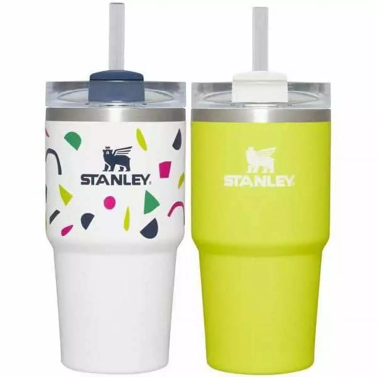 Stanley 2pk 20oz Stainless Steel H2.0 Flowstate Quencher Tumblers White and Green