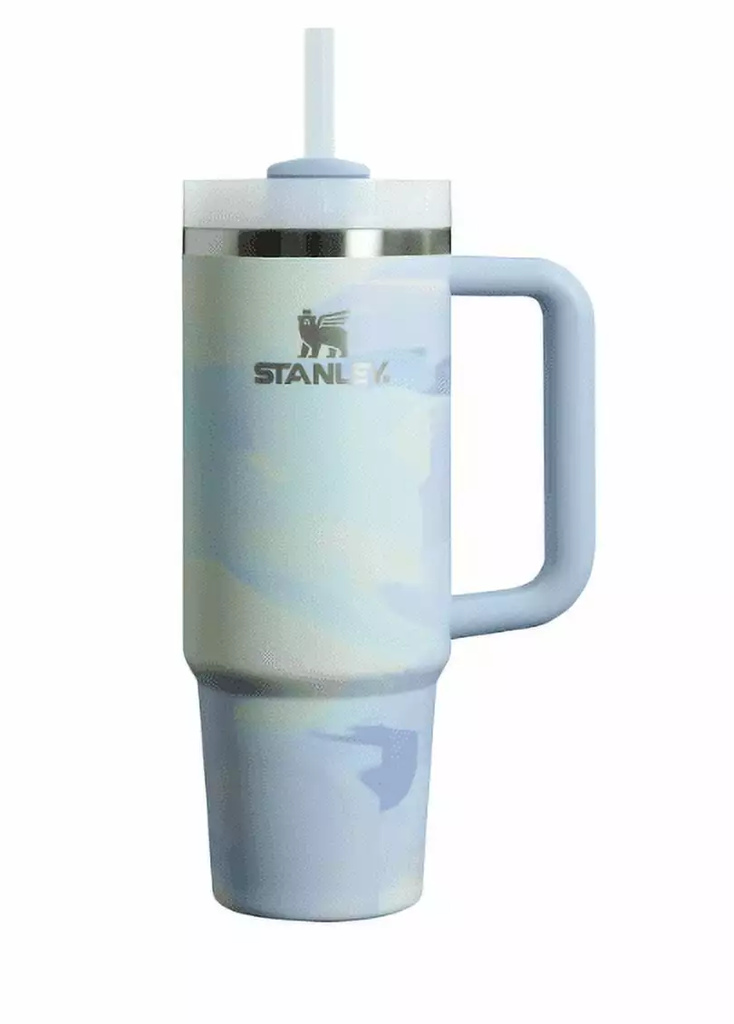 STANLEY Clean Slate Quencher H2.0 FlowState Tumbler 30 oz Cool Serene Brushstroke