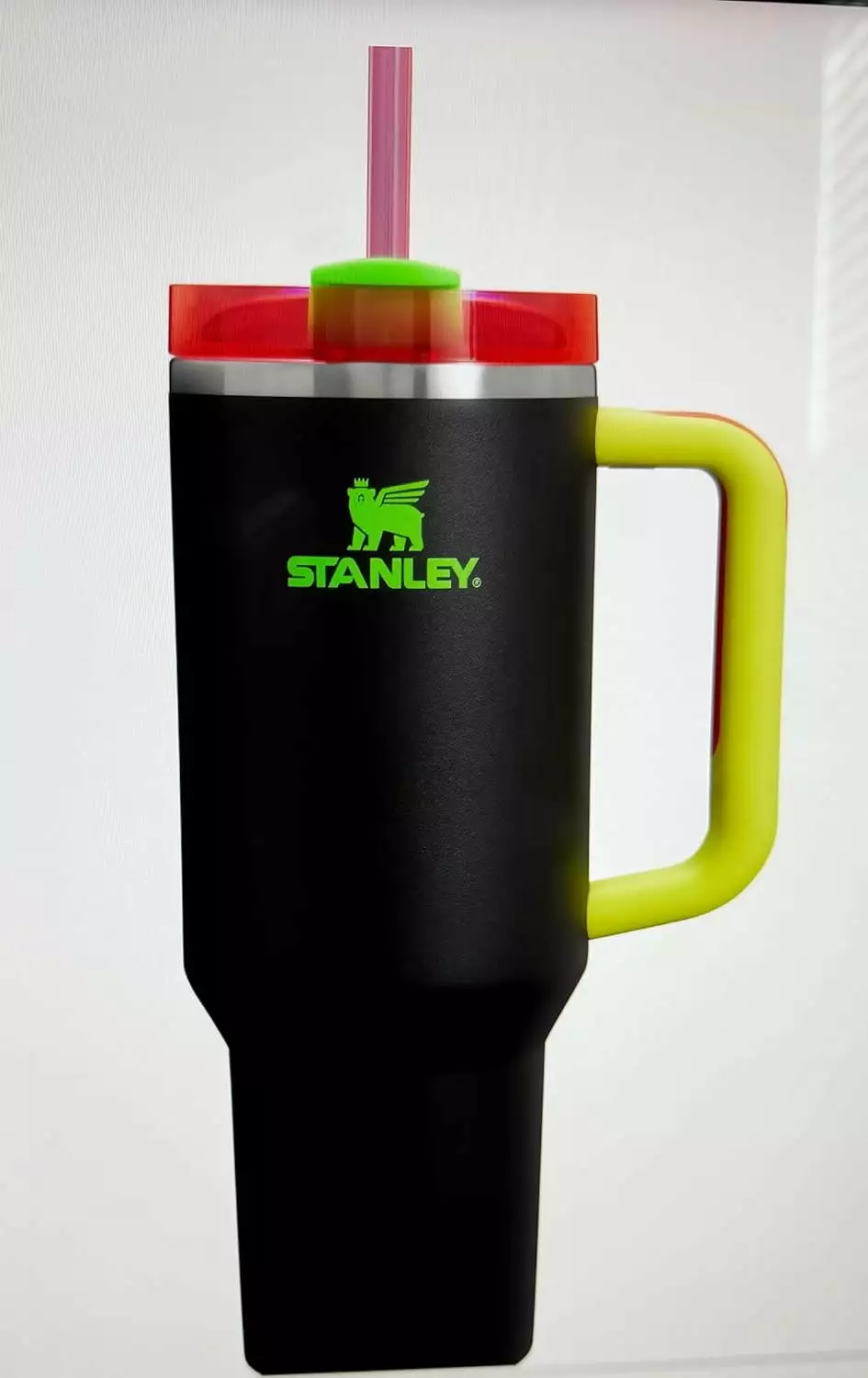 STANLEY Neon Black 40 oz Tumbler Limited Spring Edition Large Insulated Cup