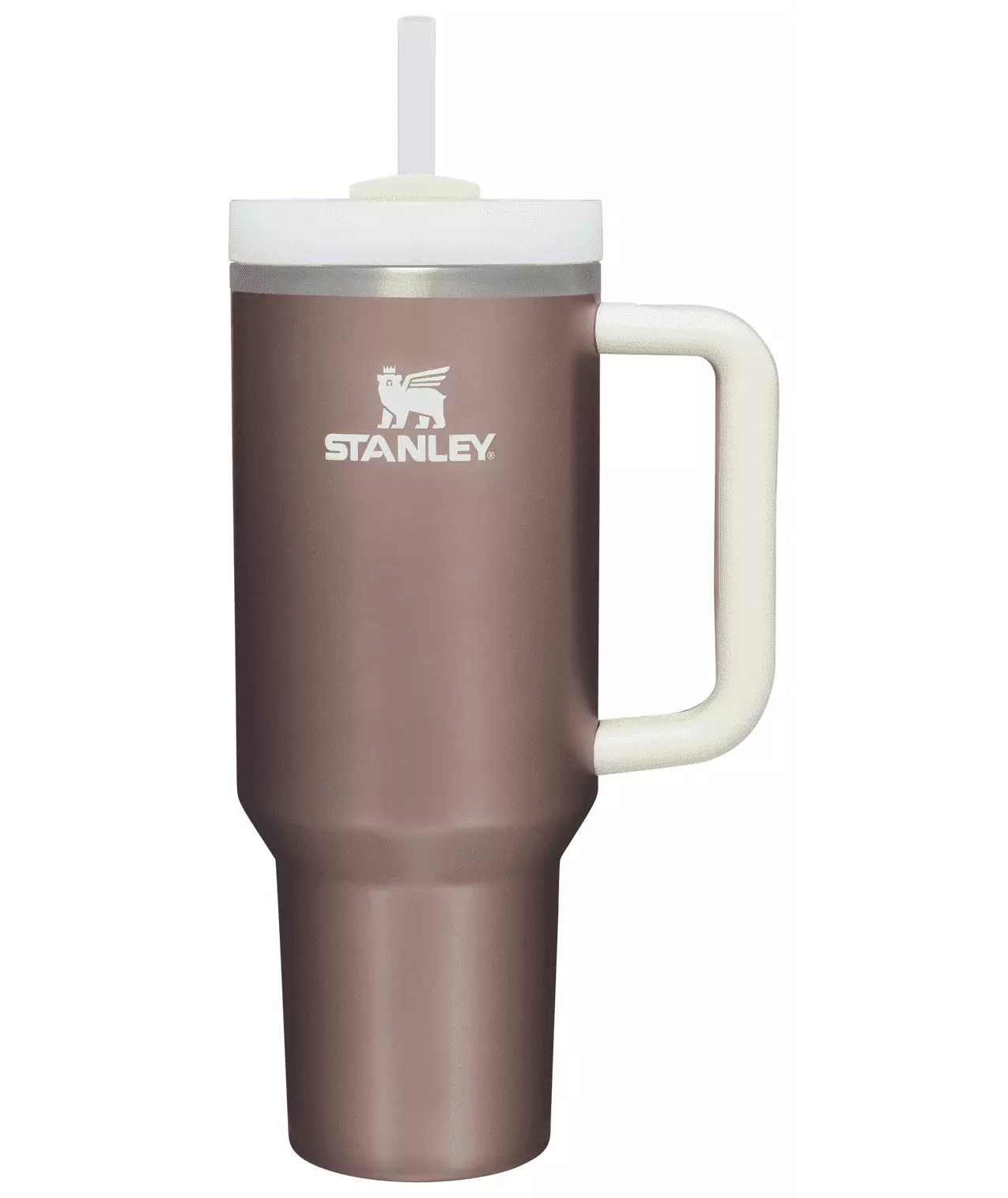 Stanley Quencher H2.0 FlowState Tumbler 40 oz Rose Quartz Glow Stainless Steel Vacuum Insulated Cup