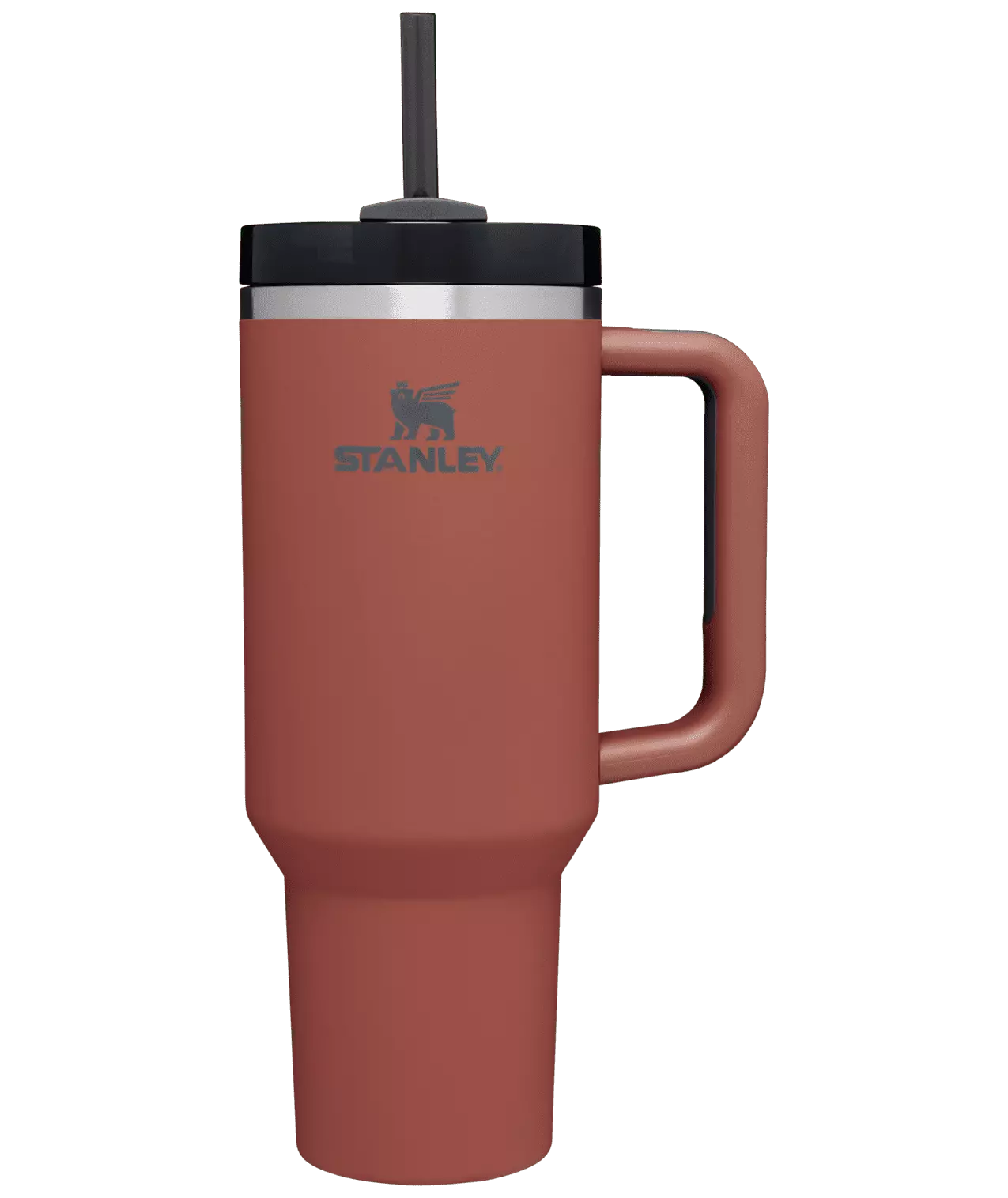 Stanley Quencher H2.0 FlowState Tumbler Soft Matte 40 OZ Red Rust