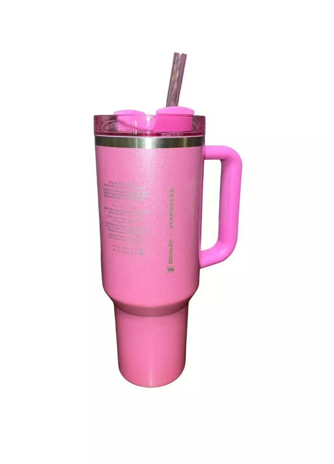 Stanley x Starbucks Winter Pink 40z Tumbler Viral Hard To Find SIGNATURE REQUIRED