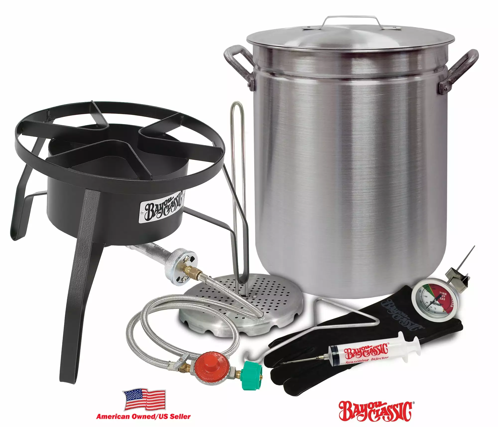 Bayou Timeless Oversized Turkey Deep Fryer Kit 42-Quart Aluminum GRAND GOBBLER 25+ LBS Turkeys Bayou Classic