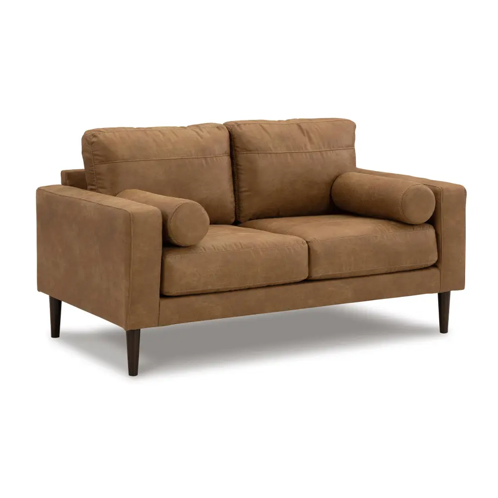 Diamond Modern Furniture Exclusive Design Telora Stationary Leather Look Loveseat 4100235