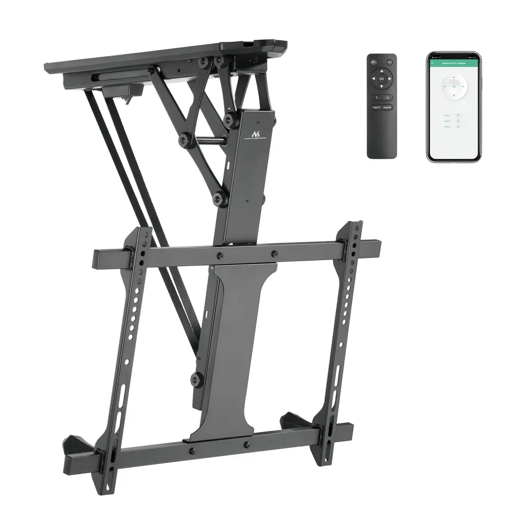 Maclean MC-880T Electric Ceiling TV Bracket WiFi Remote Control TUYA Mobile App Support, max VESA 600x400 Flat & Sloping C...