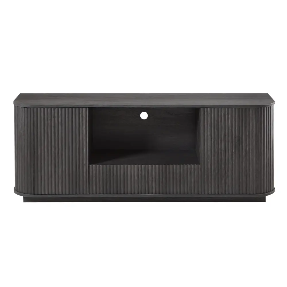 Modern Wavy TV Stand Rounded Sideboard Storage Cabinet