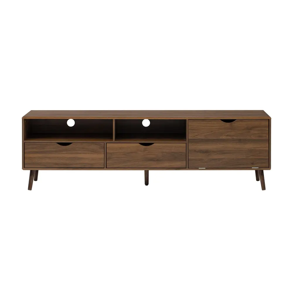 TV Stand 2 Drawers, 1 Drop Down Door, Media Console Table - Pure