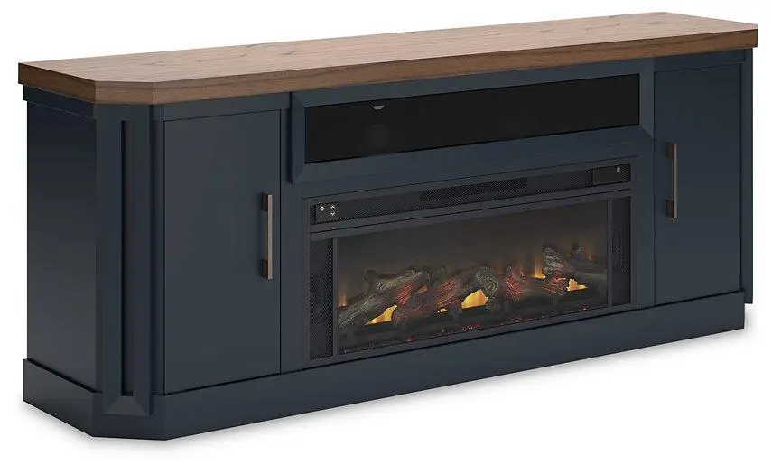 Landocken 83 TV Stand Electric Fireplace - Modern Entertainment Center Heater