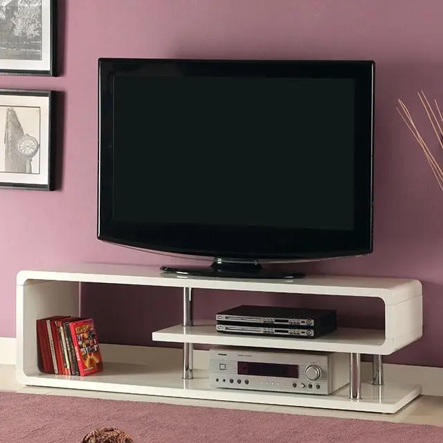 Ninove White 55 Inch TV Console Media Stand Entertainment Center