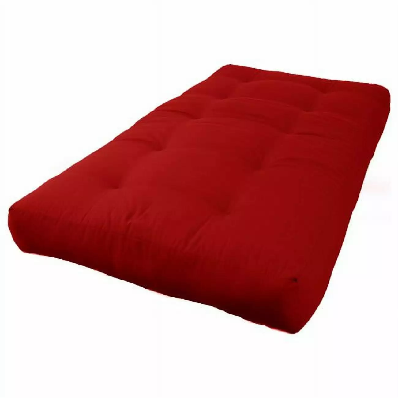 8 Inch Renewal Twill Twin Size Futon Mattress Ruby Red Durable Comfortable Futons KD STONE AND CABINET