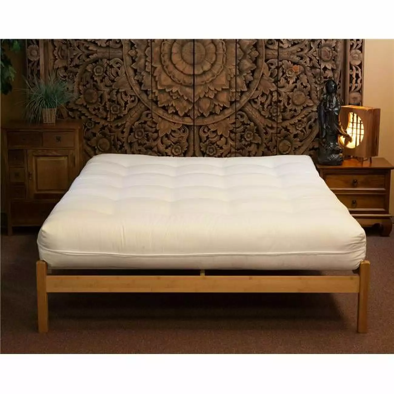 Naturally Sleeping CCO-11-Txl Twin Extra Long Size Organic Luxury Wool Futon Mattress Futons