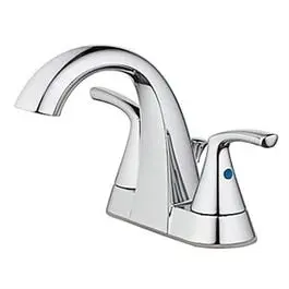 Centerset Lavatory Faucet Pop Up 2 Lever Handles Chrome Finish HomePointe