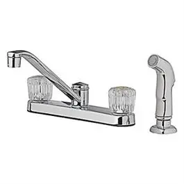 Kitchen Faucet Pull Down Sprayer 2 Acrylic Handles Chrome Finish HomePointe