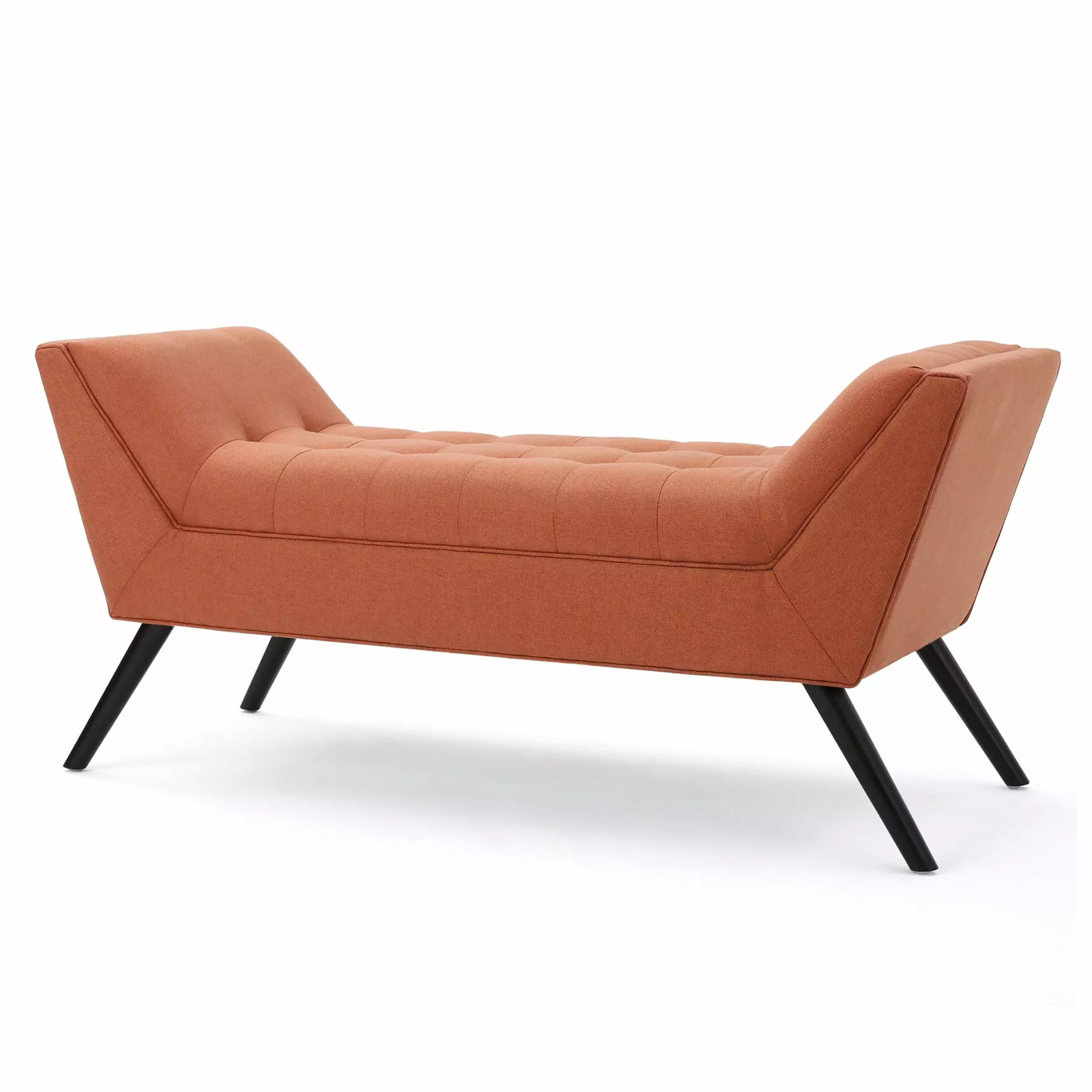 Bellamy Studios Petra Upholstered Bench Orange - Contemporary Living Room Bench Benches