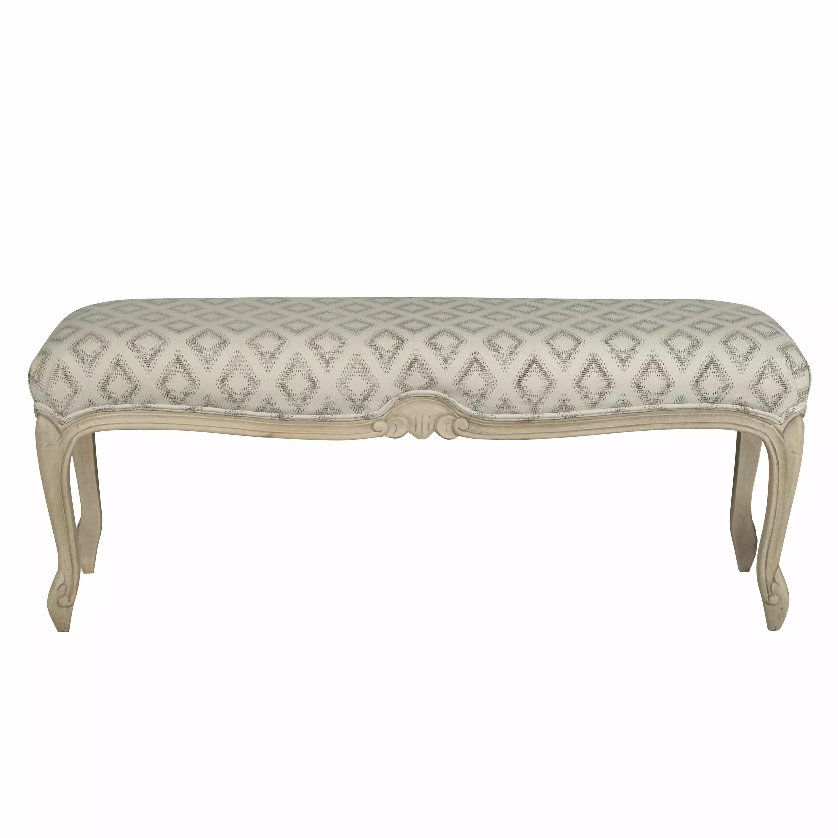 HomeFare Carved Leg Upholstered Bench Elegant Living Room Bench Storage Benches Home Fare