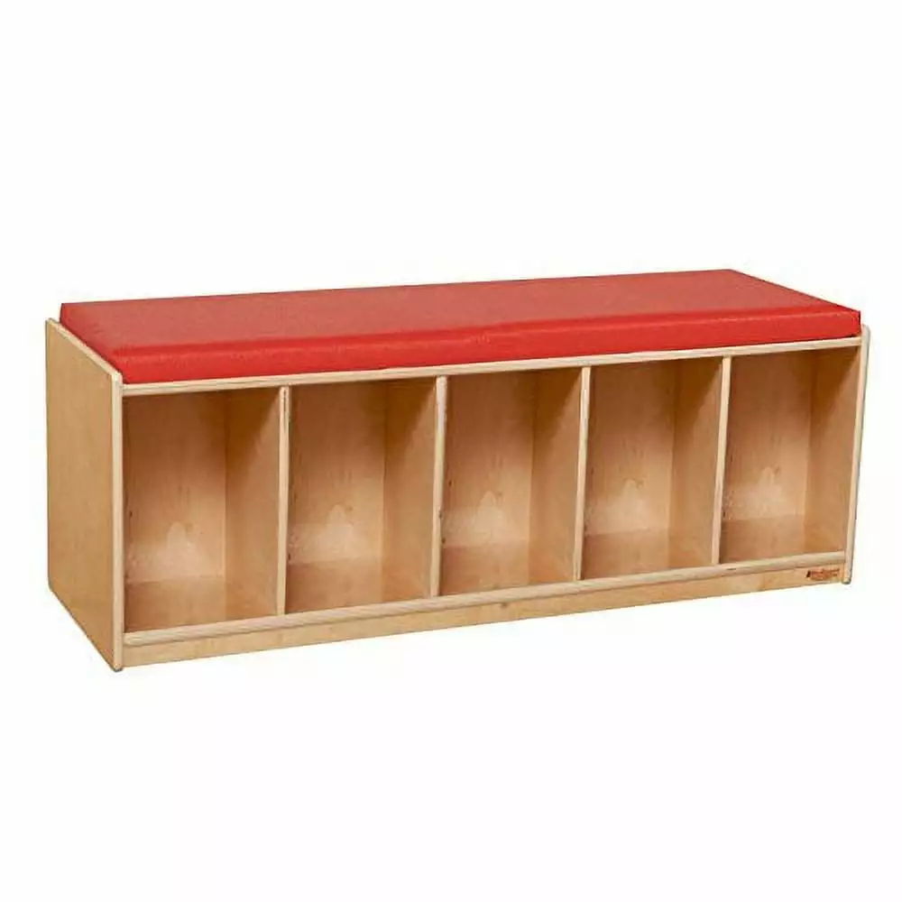 Reading Bench Red Cushion Living Room or Library Benches Wood Designs