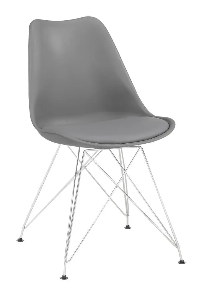 Juniper Upholstered Side Chairs Grey Set 2 Comfortable Dining Room Seating