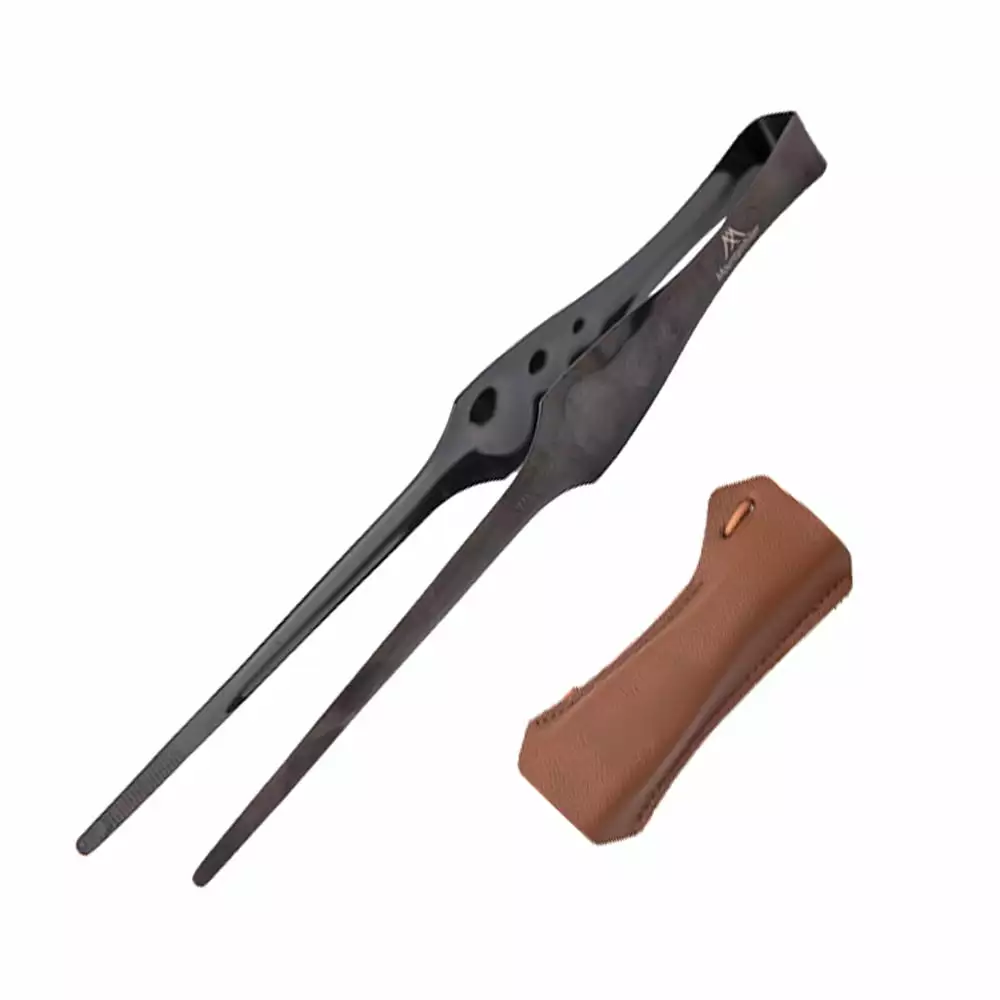 Black Stainless Steel Cooking Clip Essential Tool Frying Baking and Grilling Prevents Scalding