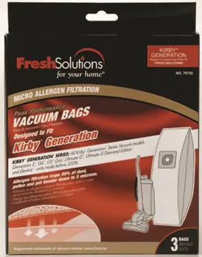 BAG VACUUM 3 PK KIRBY GENERATION Replacement Vacuum Bags Fresh Solutions
