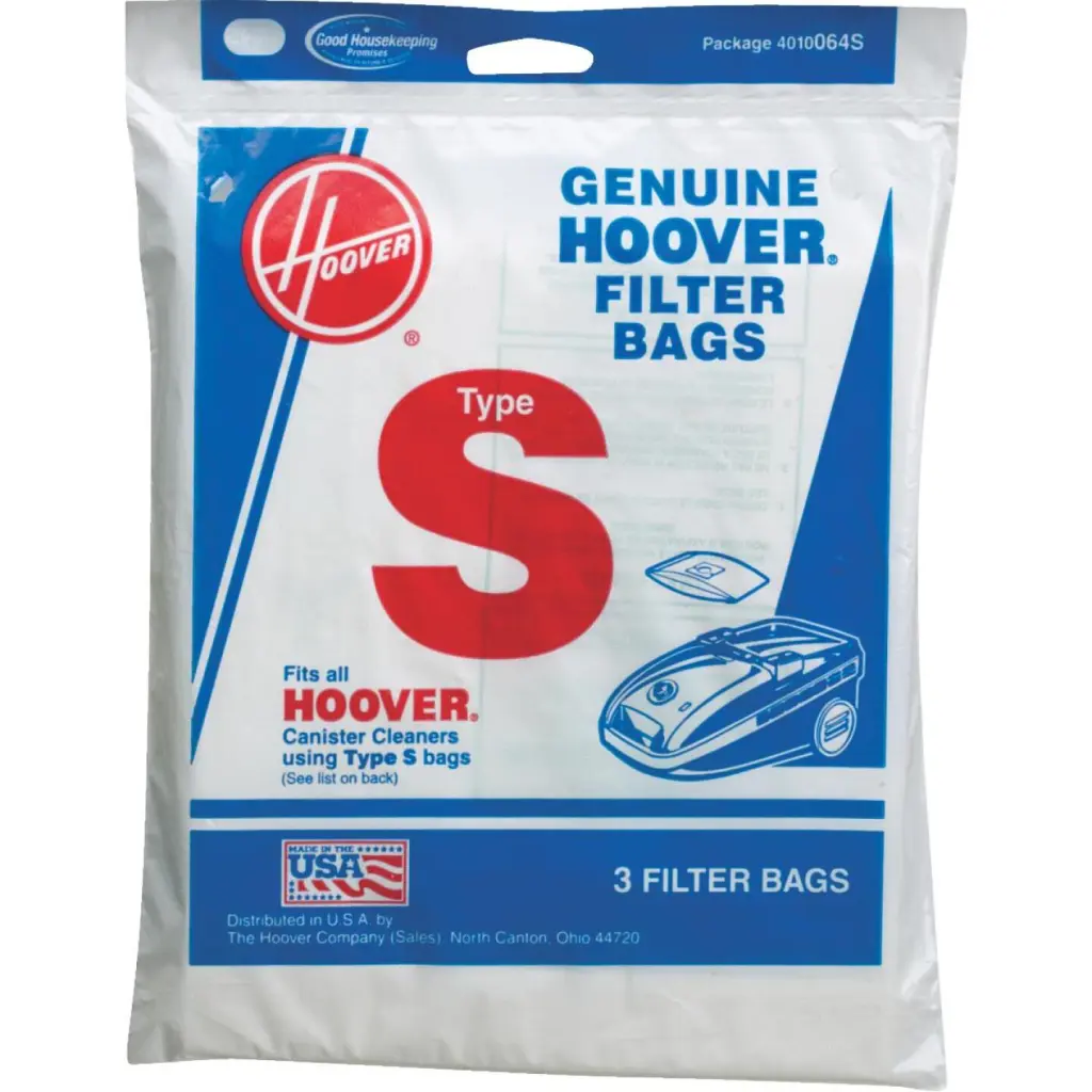 Hoover Type S Standard Vacuum Bag 3-Pack Efficient Cleaning