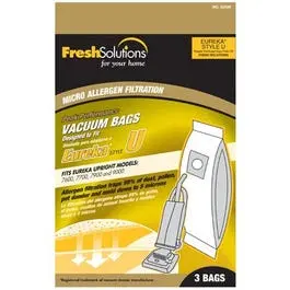 Vacuum Cleaner Bags U Style 3-Pack Compatible Multiple Models Eureka