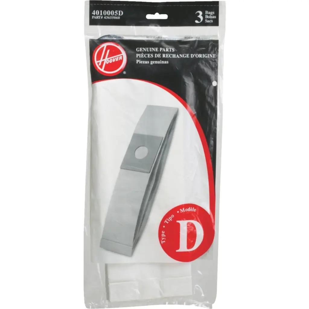 Hoover Type D Standard Vacuum Bags 3-Pack Canister Vacuums