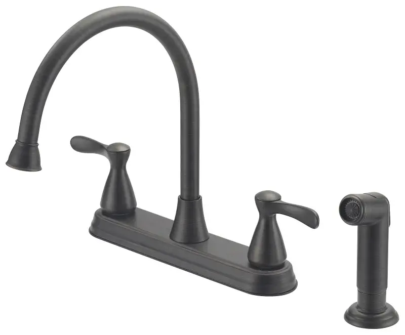 Boston Harbor F8210001RW Kitchen Faucet, 1.8 gpm, 4-Faucet Hole, Metal/Plastic, Venetian Rustic gold, Deck Mounting