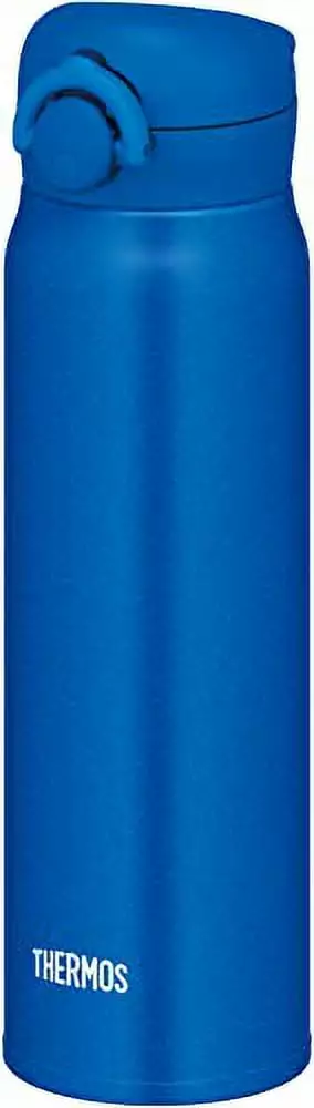 Thermos Water Bottle Vacuum Insulated Mobile Mug 600ml Metallic Blue Stainless Steel JNR-603 MTB