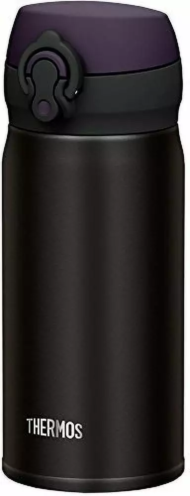 Thermos Water Bottle Vacuum Insulation Mobile Mug One-Touch Open 350ml All Black JNL-352 ALB Stainless Steel