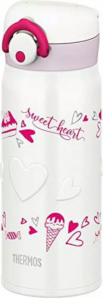 Thermos Mug Bottle White 400ml Vacuum Insulated Mobile Mug One-Touch Open JNR-400 WH Stainless Steel