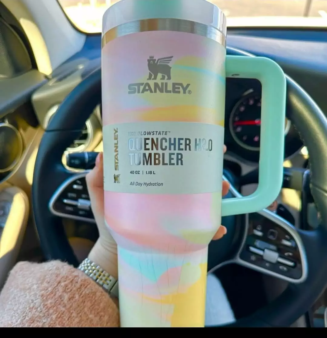 Stanley Clean Slate Quencher H2.0 FlowState Tumbler 40 oz Warm Serene Brushstroke Stainless Steel Vacuum Insulated