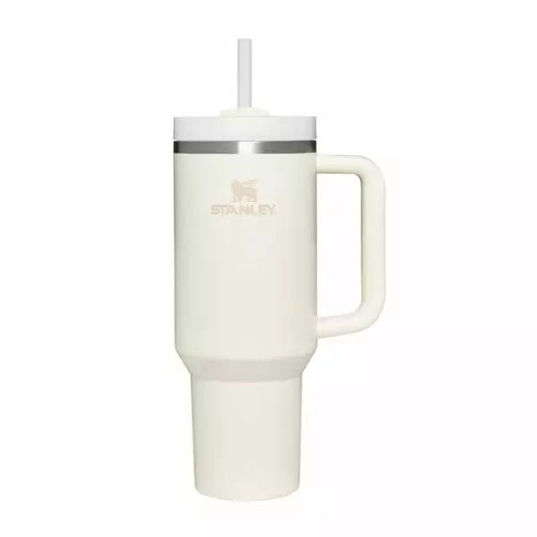 Stanley Quencher H2.0 FlowState 40oz Stainless Steel Vacuum Insulated Tumbler Lid and Straw Water Iced Tea Coffee Cream